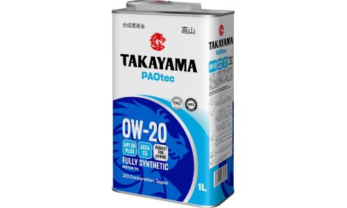 Масло моторное Takayama PAOtec 0w20, синтетическое, API SN+, ACEA C5, универсальное, 1л, арт. 6056033