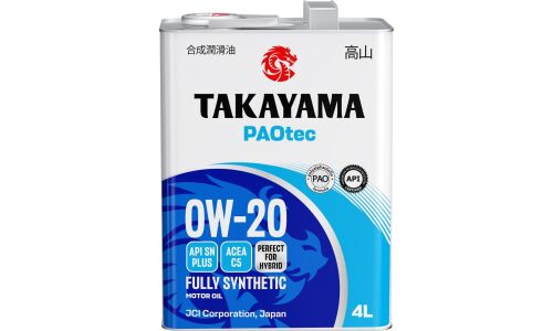 Масло моторное Takayama PAOtec 0w20, синтетическое, API SN+, ACEA C5, универсальное, 4л, арт. 6056036