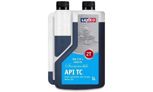 Масло для снегоходов Luxe Snowmobile полусинтетическое, API TC, JASO FD, 2-тактное, 1л (с дозатором), арт. 30098
