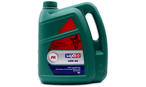 Масло моторное Luxe Super PR 10w40, частично синтетическое, API SJ/CF, ACEA A2/B2, универсальное, 4л, арт. 30491