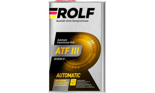 Масло трансмиссионное Rolf ATF III, минеральное, GM Dexron IIIG, для АКПП и ГУР, 1л, арт. 322244