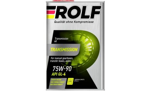 Масло трансмиссионное Rolf Transmission 75w90, полусинтетическое, API GL-4, для МКПП, дифференциалов и раздаточных коробок, 4л, арт. 322309