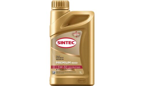 Масло моторное Sintec Premium 9000 5w30, синтетическое, API SL/CF, ACEA A3/B4, универсальное, 1л, арт. 600102