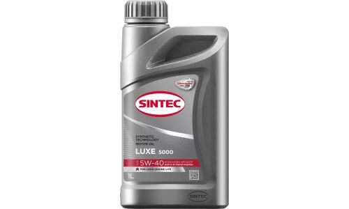 Масло моторное Sintec Luxe 5000 5w40, синтетическое, API SL/CF, ACEA A3/B4, универсальное, 1л, арт. 600236