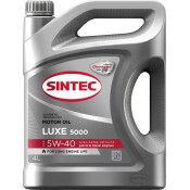 Масло моторное Sintec Luxe 5000 5w40, синтетическое, API SL/CF, ACEA A3/B4, универсальное, 4л, арт. 600237