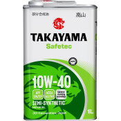 Масло моторное Takayama Safetec 10w40, полусинтетическое, API SN/CF, ACEA A3/B4, универсальное, 1л, арт. 6056034