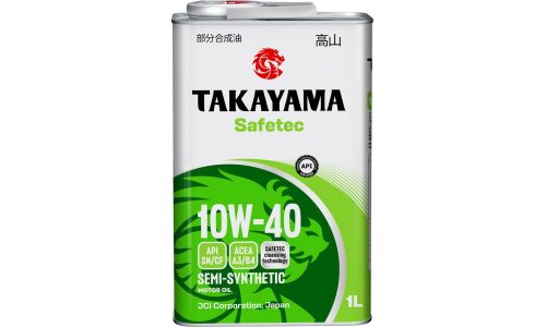 Масло моторное Takayama Safetec 10w40, полусинтетическое, API SN/CF, ACEA A3/B4, универсальное, 1л, арт. 6056034