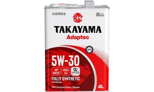 Масло моторное Takayama Adaptec 5w30, синтетическое, API SN/CF, ACEA C3, универсальное, 4л, арт. 6056086