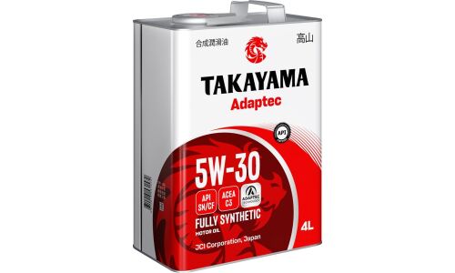 Масло моторное Takayama Adaptec 5w30, синтетическое, API SN/CF, ACEA C3, универсальное, 4л, арт. 6056086