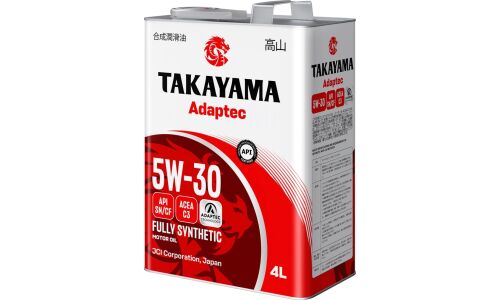 Масло моторное Takayama Adaptec 5w30, синтетическое, API SN/CF, ACEA C3, универсальное, 4л, арт. 6056086
