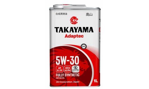 Масло моторное Takayama Adaptec 5w30, синтетическое, API SL/CF, ACEA A3/B4, универсальное, 1л, арт. 6056095