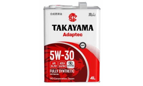 Масло моторное Takayama Adaptec 5w30, синтетическое, API SL/CF, ACEA A3/B4, универсальное, 4л, арт. 6056096