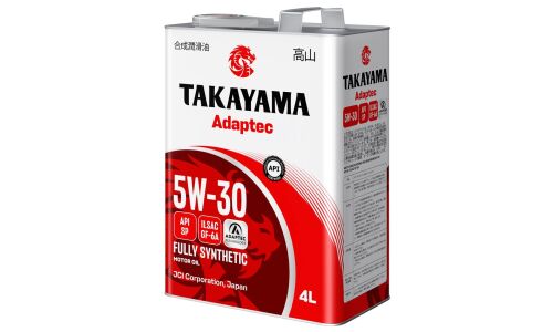 Масло моторное Takayama Adaptec 5w30, синтетическое, API SP, ILSAC GF-6A, для бензинового двигателя, 4л, арт. 6056131