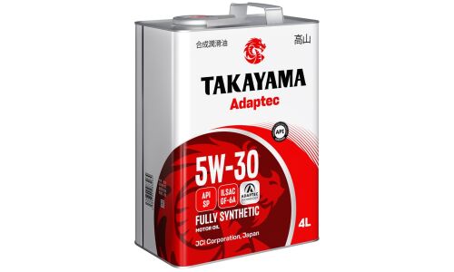 Масло моторное Takayama Adaptec 5w30, синтетическое, API SP, ILSAC GF-6A, для бензинового двигателя, 4л, арт. 6056131