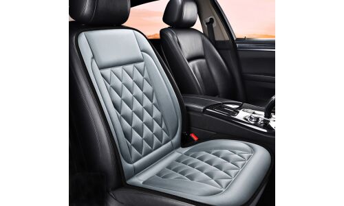 Накидка с подогревом Carfort Sun, для передних сидений, велюр, серая, арт. SU2052