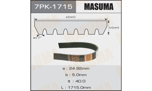 Ремень поликлиновый Masuma, арт. 7PK-1715