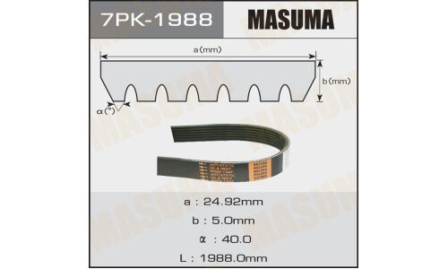 Ремень поликлиновый Masuma, арт. 7PK-1988