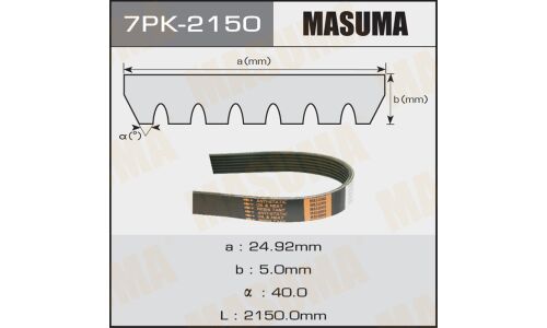 Ремень поликлиновый Masuma, арт. 7PK-2150