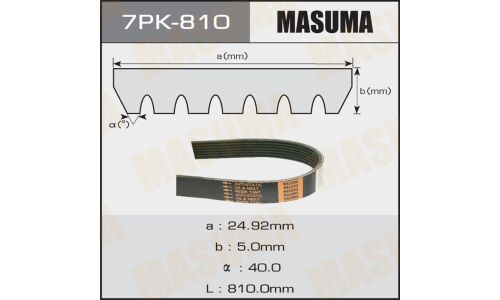 Ремень поликлиновый Masuma, арт. 7PK- 810