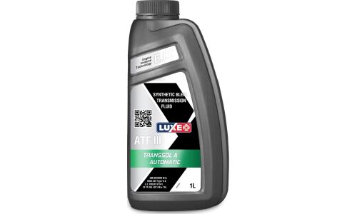 Масло трансмиссионное Luxe АTF III Transsol A Automatic, полусинтетическое, для АКПП, 1л, арт. 30375