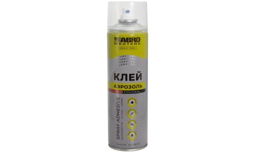 Клей аэрозольный ABRO Masters Spray Adhesive, суперпрочный, эластичный, баллон 383г, арт. TA-1200-AM-RE