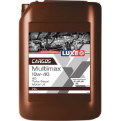 Масло моторное Luxe Сargos Multimax HD Turbo Diesel 10w40, полусинтетическое, API CI-4+/SL, ACEA E7, JASO DH-1, универсальное, 20л, арт. 30331
