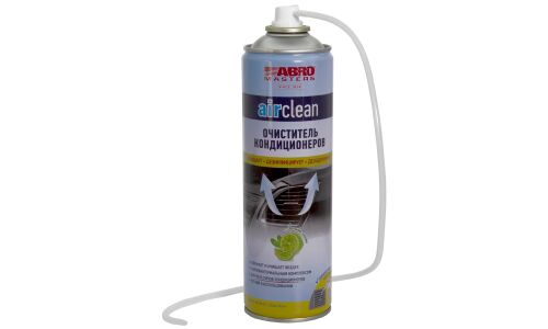 Очиститель-нейтрализатор запаха кондиционера ABRO Masters AirClean, пенный, с антибактериальным эффектом, с ароматом лайма, аэрозоль 540мл (+трубка), арт. AC-100-AM-RE