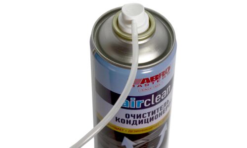Очиститель-нейтрализатор запаха кондиционера ABRO Masters AirClean, пенный, с антибактериальным эффектом, с ароматом лайма, аэрозоль 540мл (+трубка), арт. AC-100-AM-RE