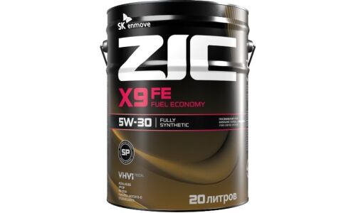 Масло моторное ZIC X9 FE 5w30, синтетическое, API SP, ACEA A5/B5, универсальное, 20л, арт. 192615