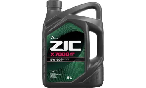 Масло моторное ZIC X7000 AP 5w30, синтетическое, API CI-4, ACEA E4/E7, для дизельного двигателя, 6л, арт. 172605