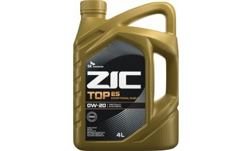 Масло моторное ZIC TOP ES 0w20, синтетическое, API SP, ACEA С6/C5, ILSAC GF-6A, универсальное, 4л, арт. 162045