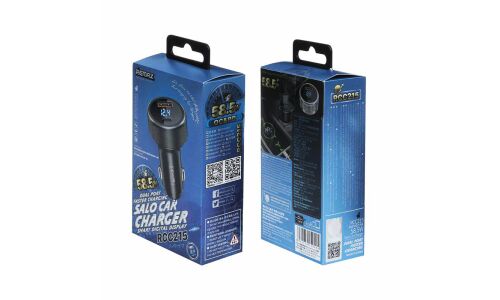 Зарядное устройство в прикуриватель Remax Salo Car Charger, 12/24В, 1xUSB (5В/3А–12В/1.5А), 1xUSB Type-C (5В/3А–12В/3А), 58.5Вт, с функциями Power Delivery и Quick Charge, арт. RCC215