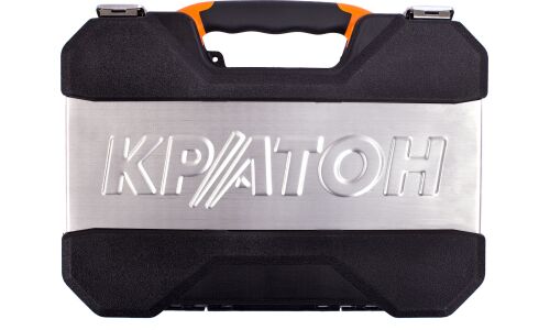 Набор инструментов Кратон TS-22, под размеры 1/2", 1/4" и 3/8", комплект 120 предметов, арт. 2 28 09 022