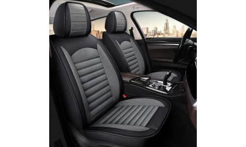 Чехлы Autopremier Sunrise 5D, для переднего и заднего ряда, оксфорд, карман, чёрно-серый цвет, 4 предмета, арт. SUN1400