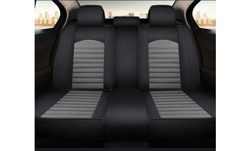 Чехлы Autopremier Sunrise 5D, для переднего и заднего ряда, оксфорд, карман, чёрно-серый цвет, 4 предмета, арт. SUN1400