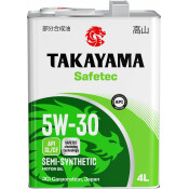 Масло моторное Takayama Safetec 5w30, полусинтетическое, API SL/CF,  универсальное, 4л, арт. 6056088