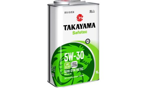 Масло моторное Takayama Safetec 5w30, полусинтетическое, API SL/CF,  универсальное, 1л, арт. 6056088