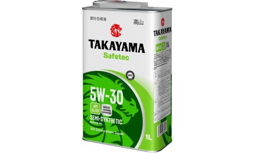 Масло моторное Takayama Safetec 5w30, полусинтетическое, API SL/CF,  универсальное, 1л, арт. 6056088