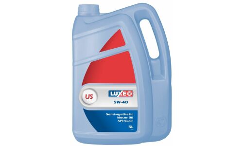 Масло моторное Luxe POLUS US 5w40, полусинтетическое, API SL/CF, универсальное, 5л, арт. 53