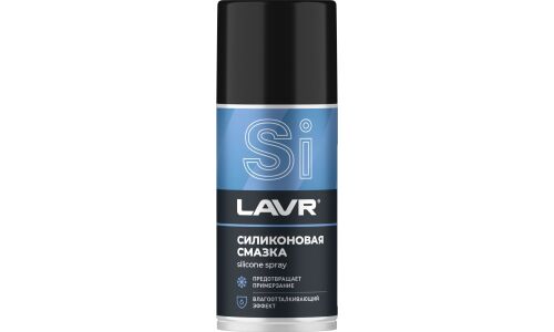 Смазка аэрозольная Lavr Stop Squeaks, для резины и пластика, силиконовая, водостойкая, баллон 210мл, арт. Ln1541