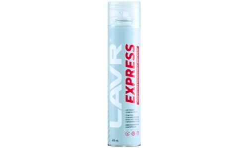 Раскоксовыватель Lavr Express Engine Carbon Cleaner, для бензиновых и дизельных двигателей, без замены масла, аэрозоль 400мл (+трубка), арт. Ln2511