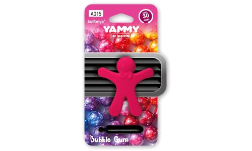 Ароматизатор в дефлектор Yammy FragraMates Bubble Gum (Бабл Гам), полимерный, арт. A015