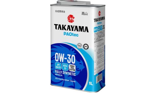 Масло моторное Takayama PAOtec 0w30, синтетическое, API SN/CF, ACEA C3, универсальное, 1л, арт. 6056067