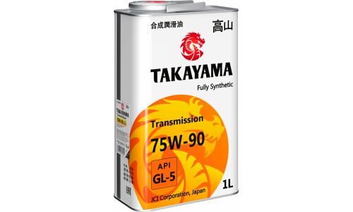 Масло трансмиссионное Takayama Transmission 75w90, синтетическое, API GL-5, для МКПП и редукторов, 1л, арт. 81526
