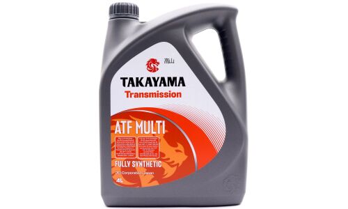 Масло трансмиссионное Takayama ATF Multi, синтетическое, универсальное, для АКПП, 4л, арт. 100480