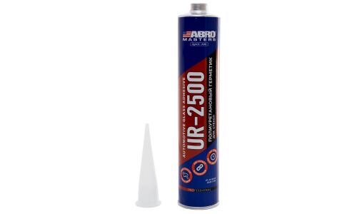 Герметик для стёкол ABRO Masters Automotive Glass Adhesive UR-2500, полиуретановый, без запаха, чёрный, картридж 310мл, арт. UR-2500-AM-RE