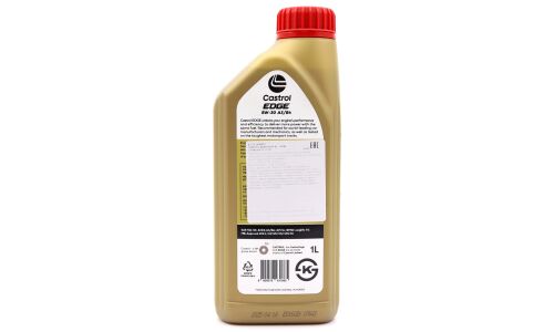 Масло моторное Castrol Edge 5w30, синтетическое, API SL, ACEA A3/B4, универсальное, 1л, арт. 3430670