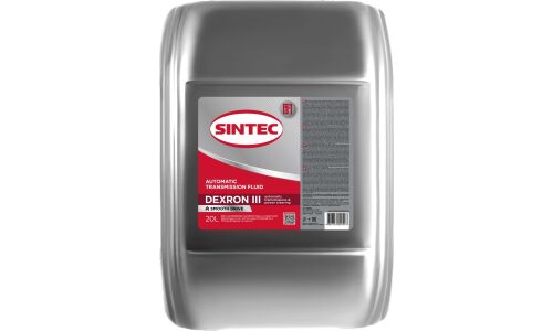 Масло трансмиссионное Sintec ATF Dextron III, минеральное, для АКПП и ГУР, 20л, арт. 900266