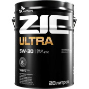 Масло моторное ZIC Ultra 5w30, синтетическое, API CK-4/CJ-4, ACEA E4/E6/E7/E8/E9/E11, JASO DL-0/DH-1/DH-2, для дизельного двигателя, 20л, арт. 192693