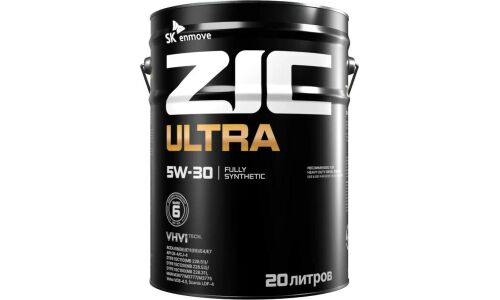 Масло моторное ZIC Ultra 5w30, синтетическое, API CK-4/CJ-4, ACEA E4/E6/E7/E8/E9/E11, JASO DL-0/DH-1/DH-2, для дизельного двигателя, 20л, арт. 192693